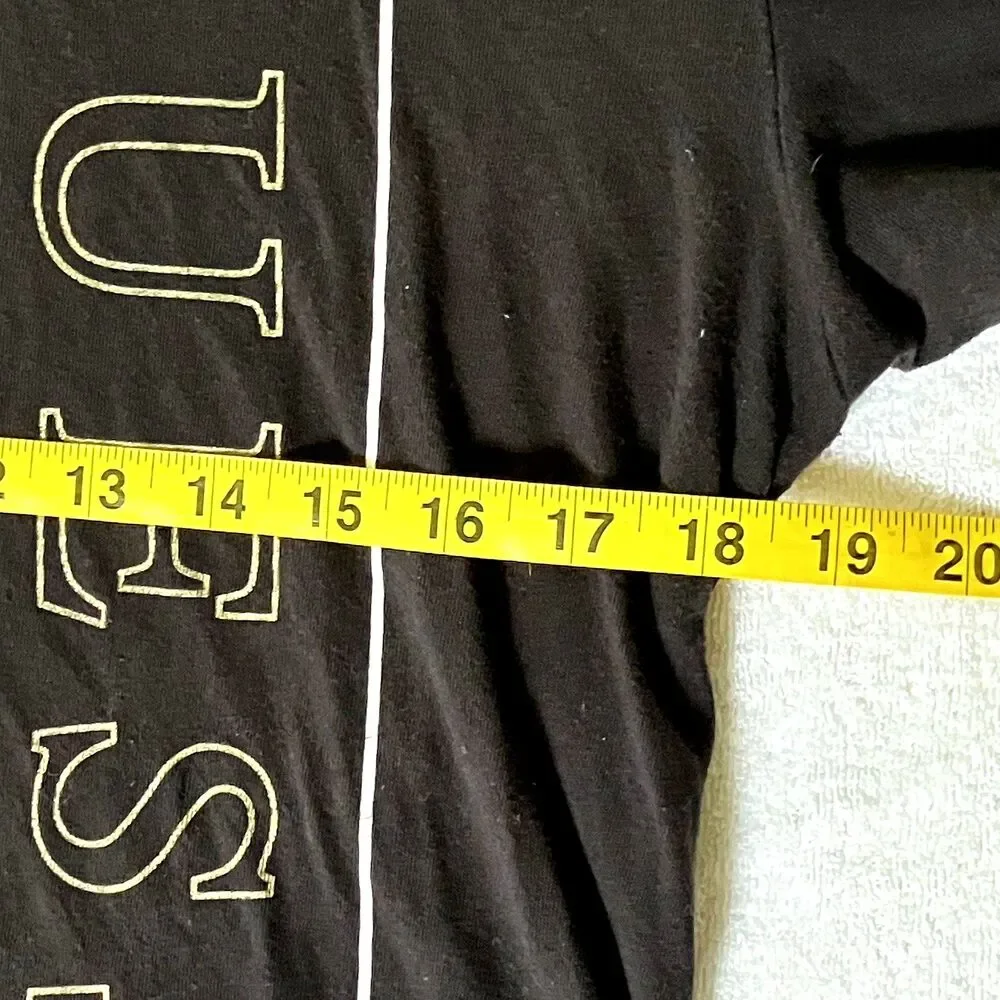 RARE Guess Vtg Y2K T Shirt Los Angeles Single Stitch S Men M L Women Black Retro - Picture 7 of 12